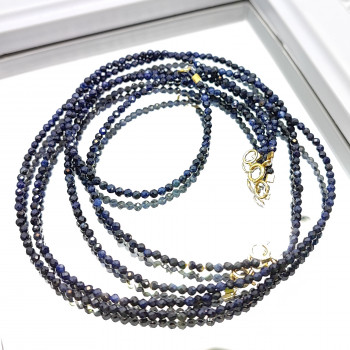 Necklace and bracelet raw sapphires set