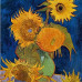 Van Gogh Sunflower ring